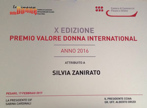 Zafferano Montefeltro premio valore donna international